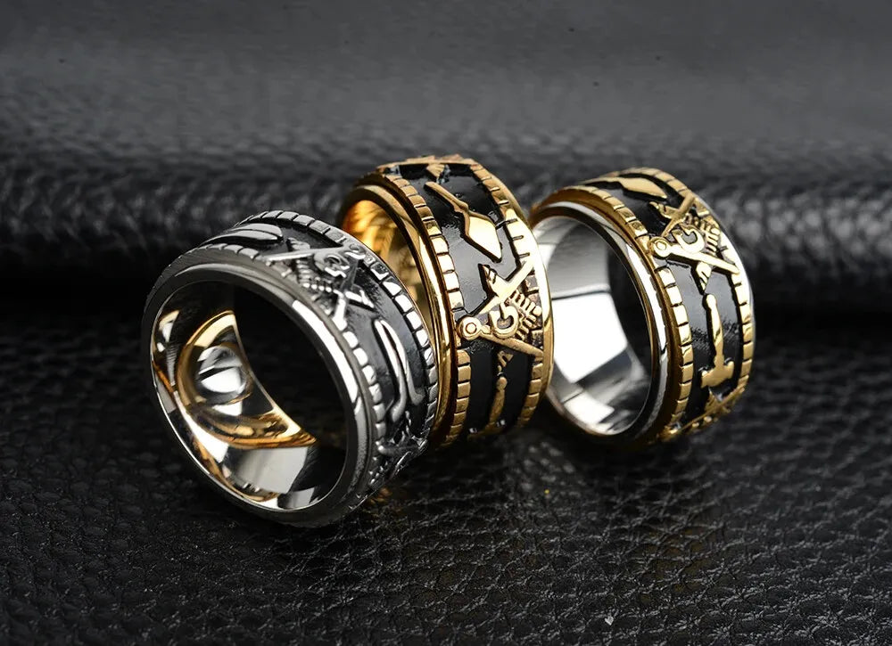 Engraved Masonic Power Ring